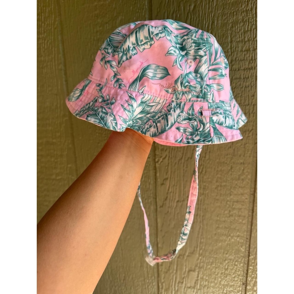 Millymook Baby Girls Pink‎ Tropical Print Bucket Hat 51cm Sun Protection